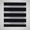 Vidaxl zebra rolgordijn 60,9 x 120 cm stofbreedte 56,7 cm zwart