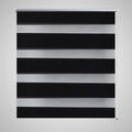Vidaxl zebra rolgordijn 70,9 x 120 cm stofbreedte 66,7 cm zwart