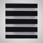 Vidaxl zebra rolgordijn 70,9 x 120 cm stofbreedte 66,7 cm zwart