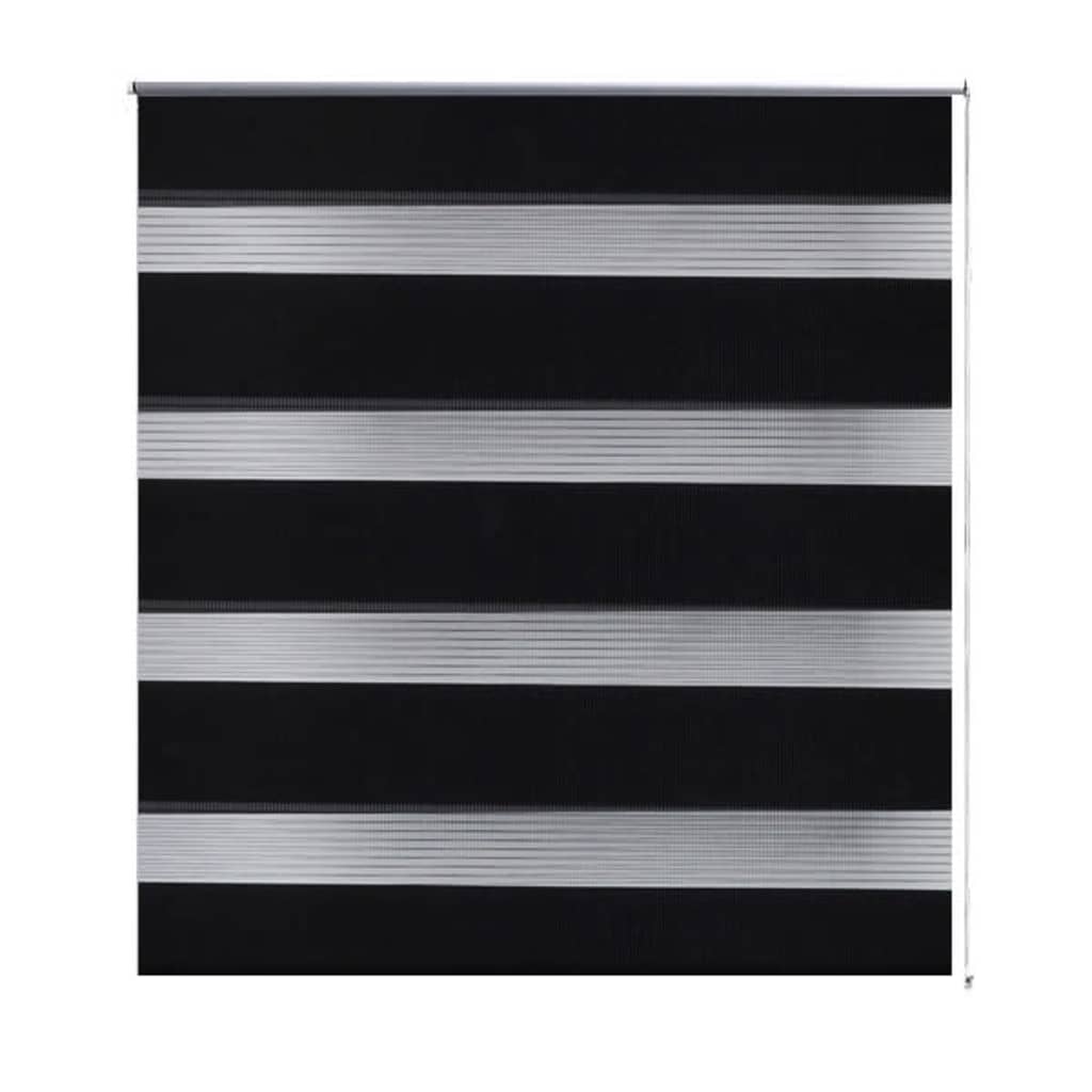 Vidaxl zebra rolgordijn 80,9 x 150 cm stofbreedte 76,7 cm zwart
