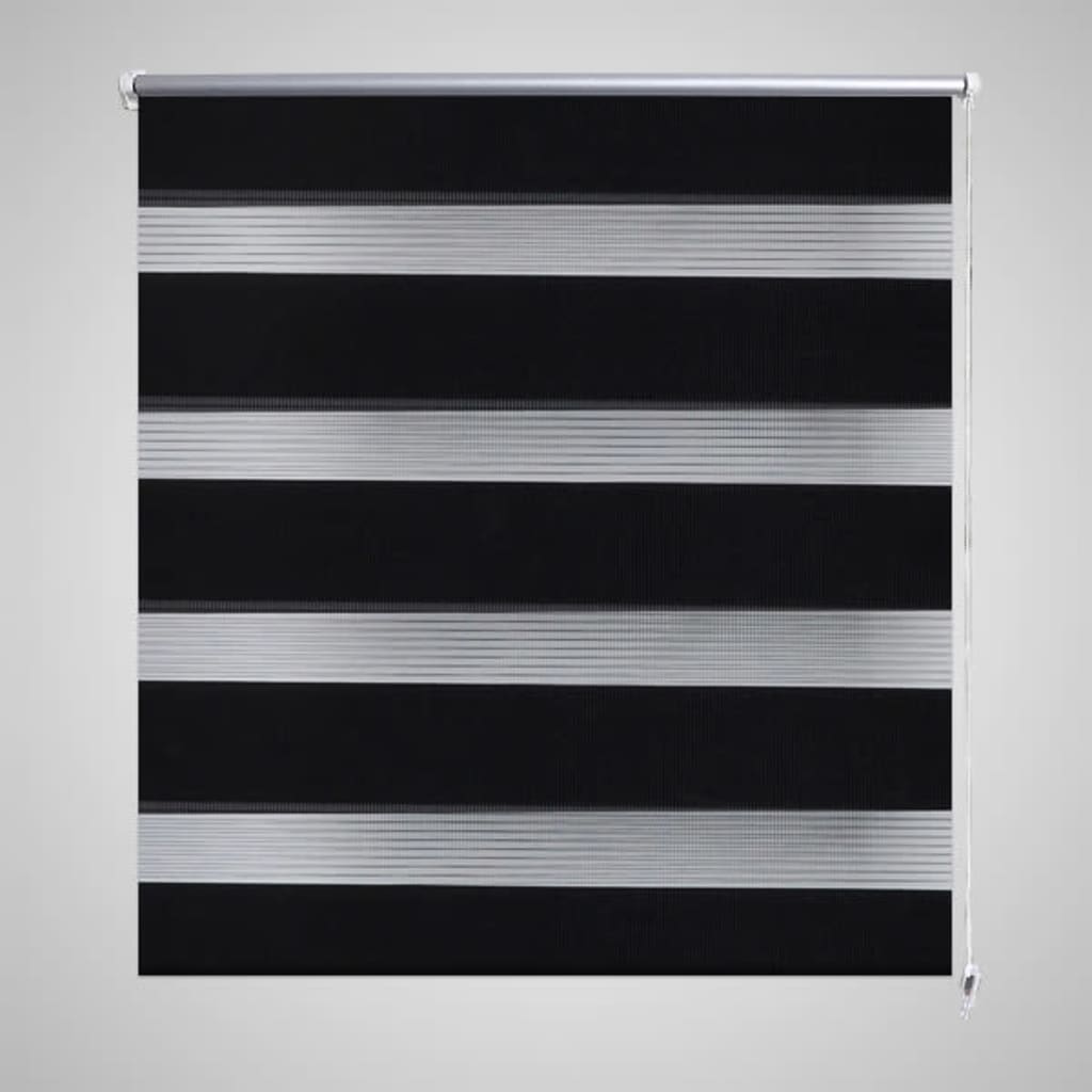 Vidaxl zebra rolgordijn 80,9 x 150 cm stofbreedte 76,7 cm zwart