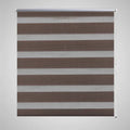 Vidaxl zebra rolgordijn 80,9 x 150 cm stofbreedte 76,7 cm koffiebruin