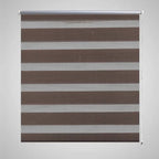 Vidaxl zebra rolgordijn 80,9 x 150 cm stofbreedte 76,7 cm koffiebruin