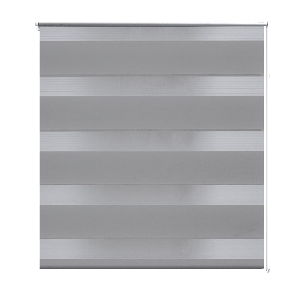 Vidaxl zebra rolgordijn 80,9 x 175 cm stofbreedte 76,7 cm grijs