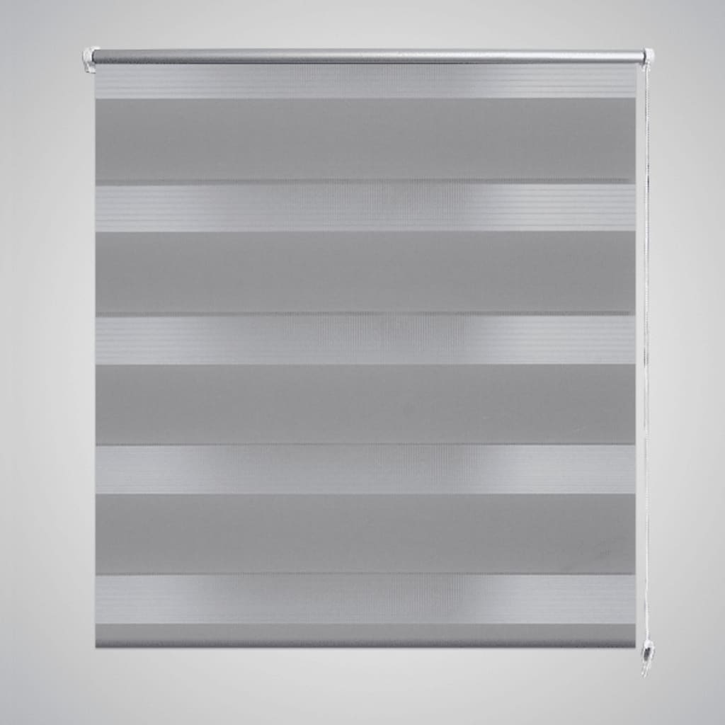 Vidaxl zebra rolgordijn 80,9 x 175 cm stofbreedte 76,7 cm grijs