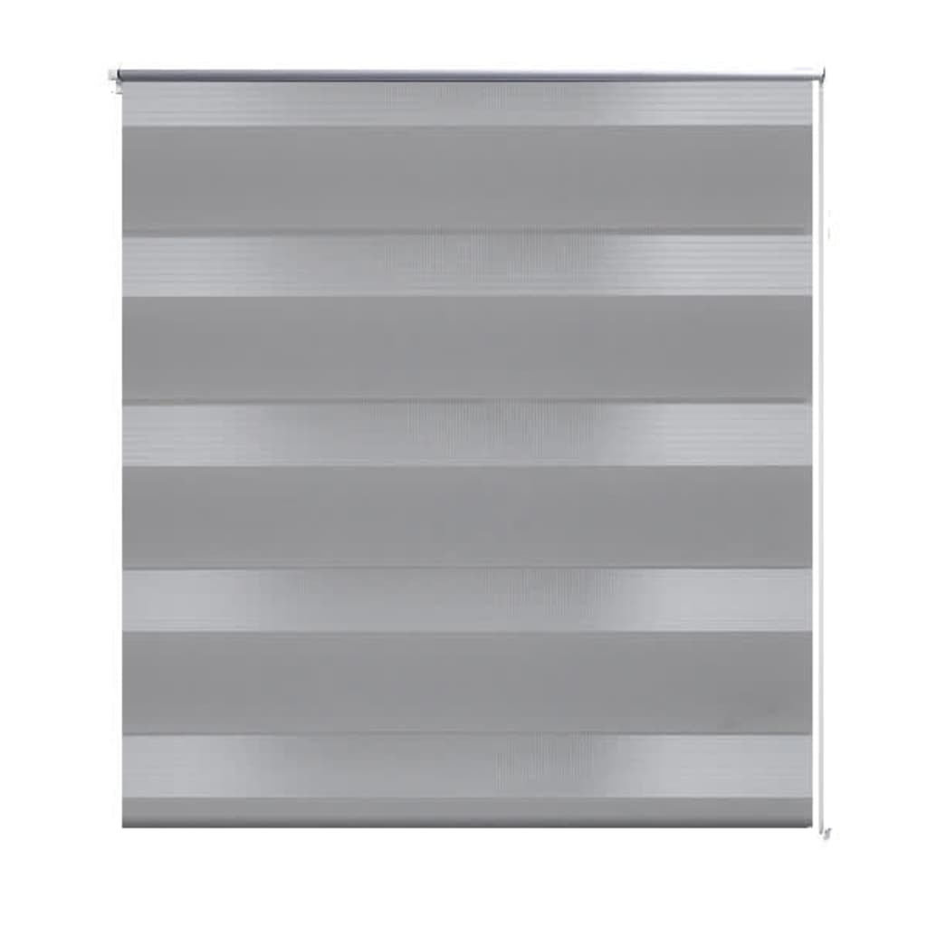Vidaxl zebra rolgordijn 120,9 x 175 cm stofbreedte 116,7 cm grijs