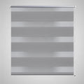 Vidaxl zebra rolgordijn 120,9 x 175 cm stofbreedte 116,7 cm grijs