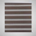 Vidaxl zebra rolgordijn 120,9 x 175 cm stofbreedte 116,7 cm koffiebruin