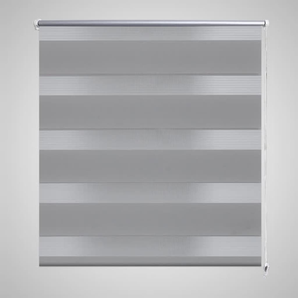 Vidaxl zebra rolgordijn 120,9 x 230 cm stofbreedte 116,7 cm grijs