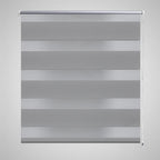 Vidaxl zebra rolgordijn 120,9 x 230 cm stofbreedte 116,7 cm grijs