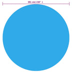 Vidaxl solar zwembadfolie drijvend rond 381 cm pe blauw