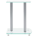 Vidaxl aluminium luidsprekerstandaards transparant veiligheidsglas 2st