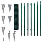 Vidaxl euro hek 10x1,5 m staal groen