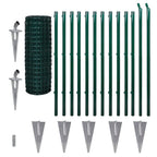VidaXL Hek 25x1,2 m staal groen