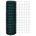 Vidaxl euro hek 10x1,2 m staal groen