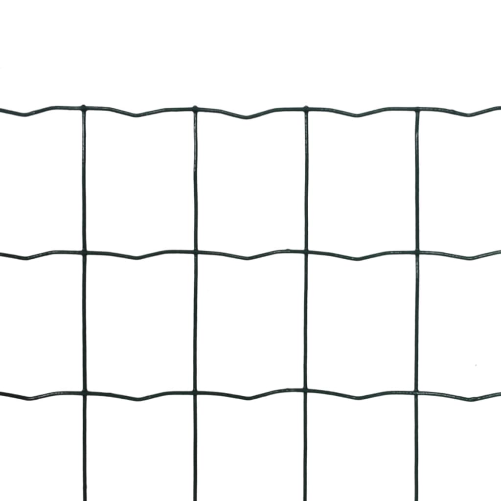 Vidaxl euro hek 10x1,2 m staal groen