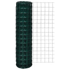 Vidaxl euro hek 10x1,5 m staal groen