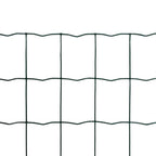 Vidaxl euro hek 25x0,8 m staal groen