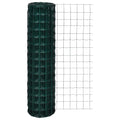 Vidaxl euro hek 25x1,5 m staal groen