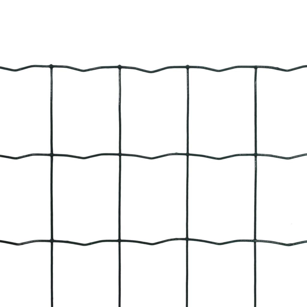 Vidaxl euro hek 10x1,0 m staal groen