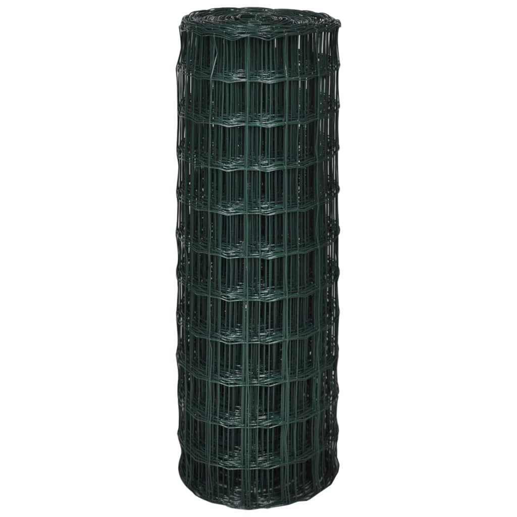 Vidaxl euro hek 10x1,0 m staal groen