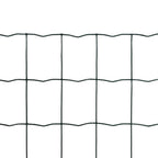 Vidaxl euro hek 10x1,2 m staal groen