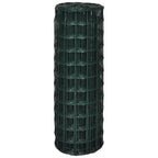 Vidaxl euro hek 10x1,2 m staal groen