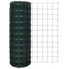 Vidaxl euro hek 25x0,8 m staal groen