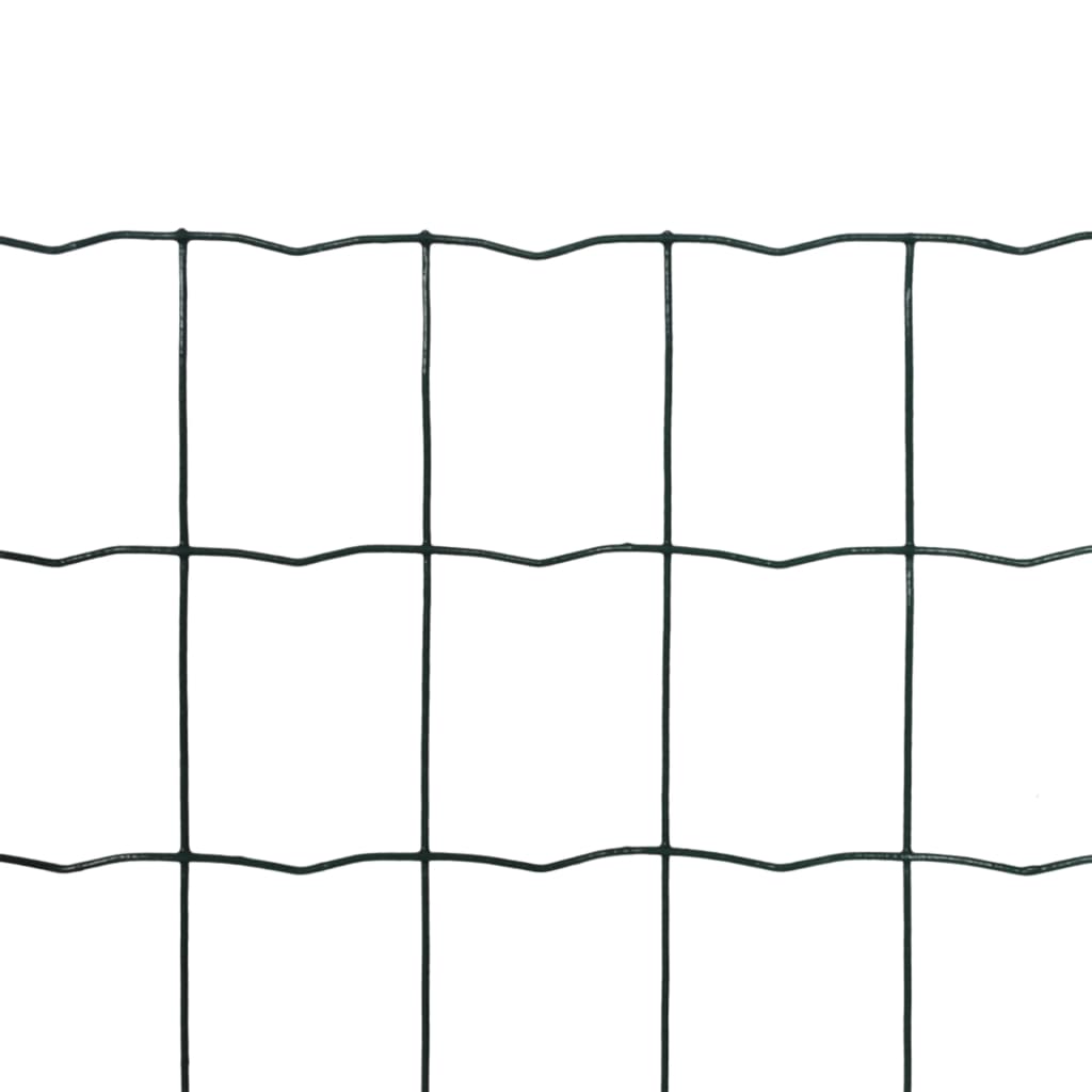 Vidaxl euro hek 25x1,0 m staal groen