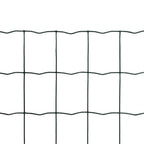 Vidaxl euro hek 25x1,0 m staal groen