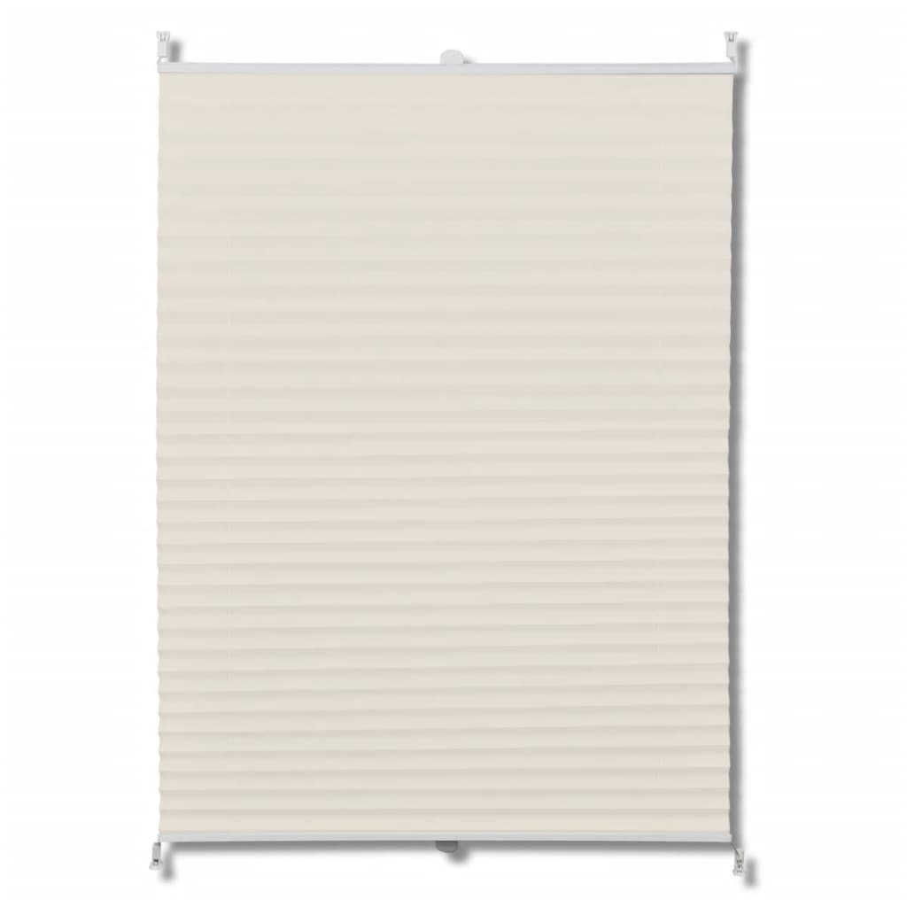 Vidaxl plisséjaloezie 70x125 cm crème