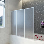Vidaxl badscherm 3 panelen vouwbaar 141 x 132 cm