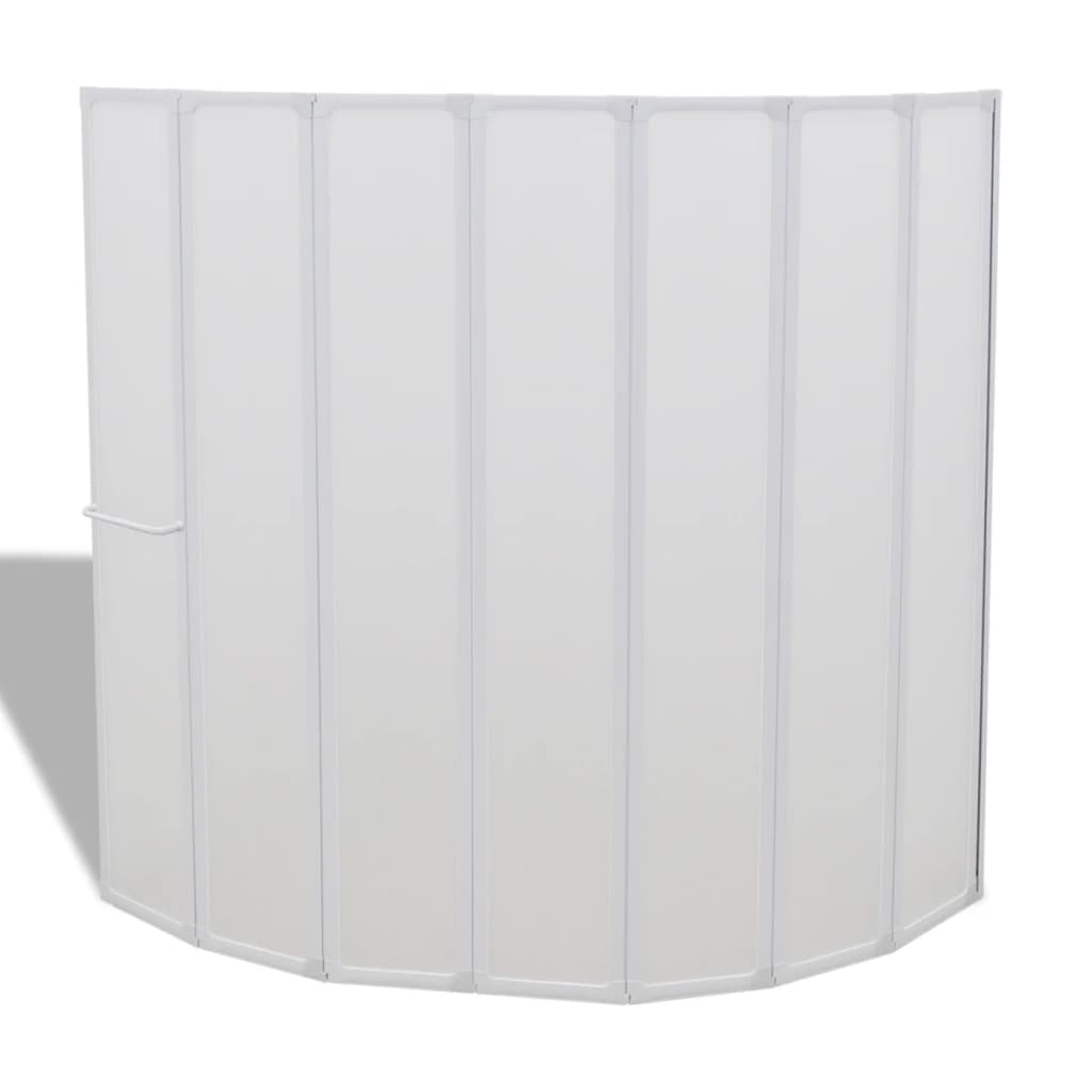 Vidaxl douche en badscherm 140 x 168 cm 7 panelen met handdoekrek