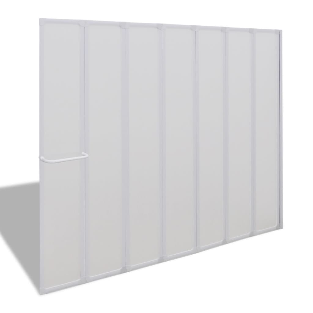Vidaxl douche en badscherm 140 x 168 cm 7 panelen met handdoekrek