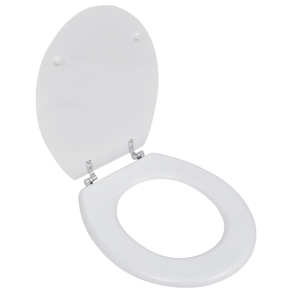 Vidaxl toiletbril simpel ontwerp mdf wit