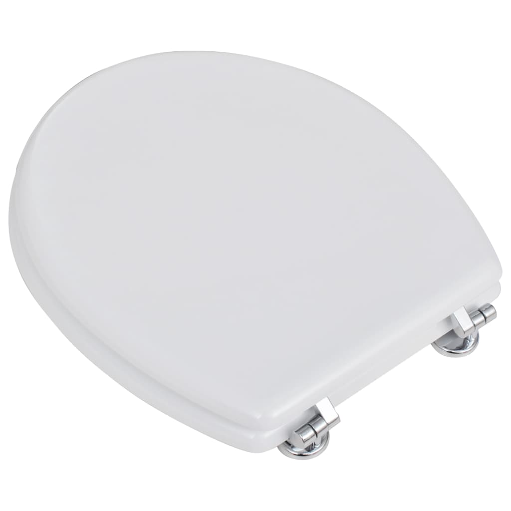 Vidaxl toiletbril simpel ontwerp mdf wit