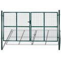 VidaXL Tuinpoort modern hekwerk 289 x 175 cm 306 x 225 cm (donkergroen)
