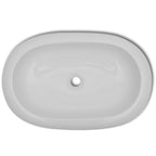 Vidaxl luxe keramische wasbak ovaal 63 x 42 cm (wit)