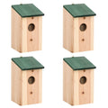 Vidaxl vogelhuisjes 4 st 12x12x22 cm hout