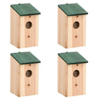 Vidaxl vogelhuisjes 4 st 12x12x22 cm hout