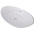 Vidaxl keramische wastafel ovaal 59 x 38,5 cm