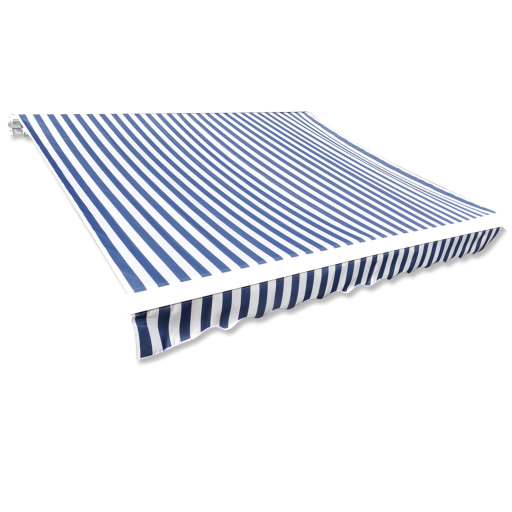 Vidaxl luifeldoek 6x3 m canvas blauw en wit