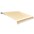 Vidaxl luifeldoek 3x2,5 m canvas zonnebloemgeel en wit