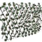 Vidaxl tuinlatwerk 5 st met kunstbladeren 180x90 cm wilg