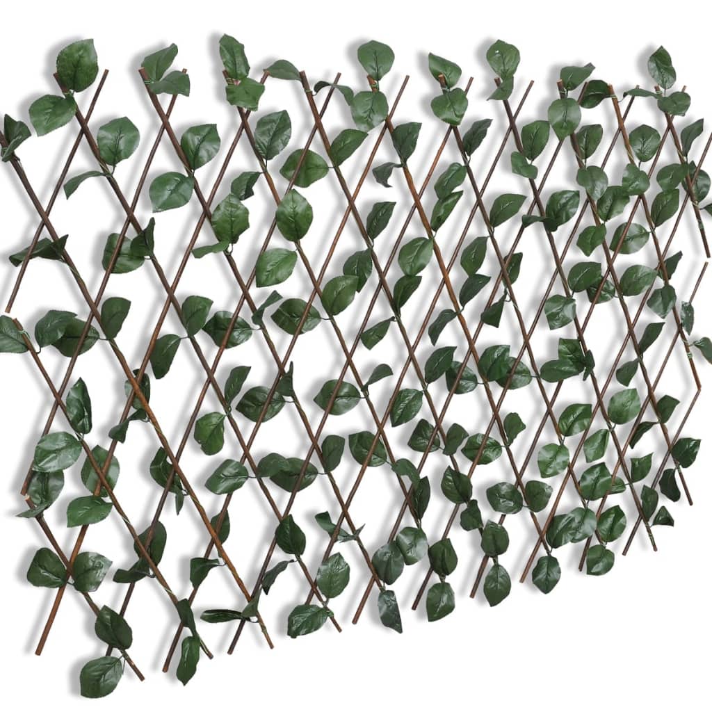 Vidaxl tuinlatwerk 5 st met kunstbladeren 180x90 cm wilg