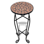 Vidaxl bijzeltafel mozaïek terracottakleurig
