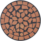 Vidaxl bijzeltafel mozaïek terracottakleurig