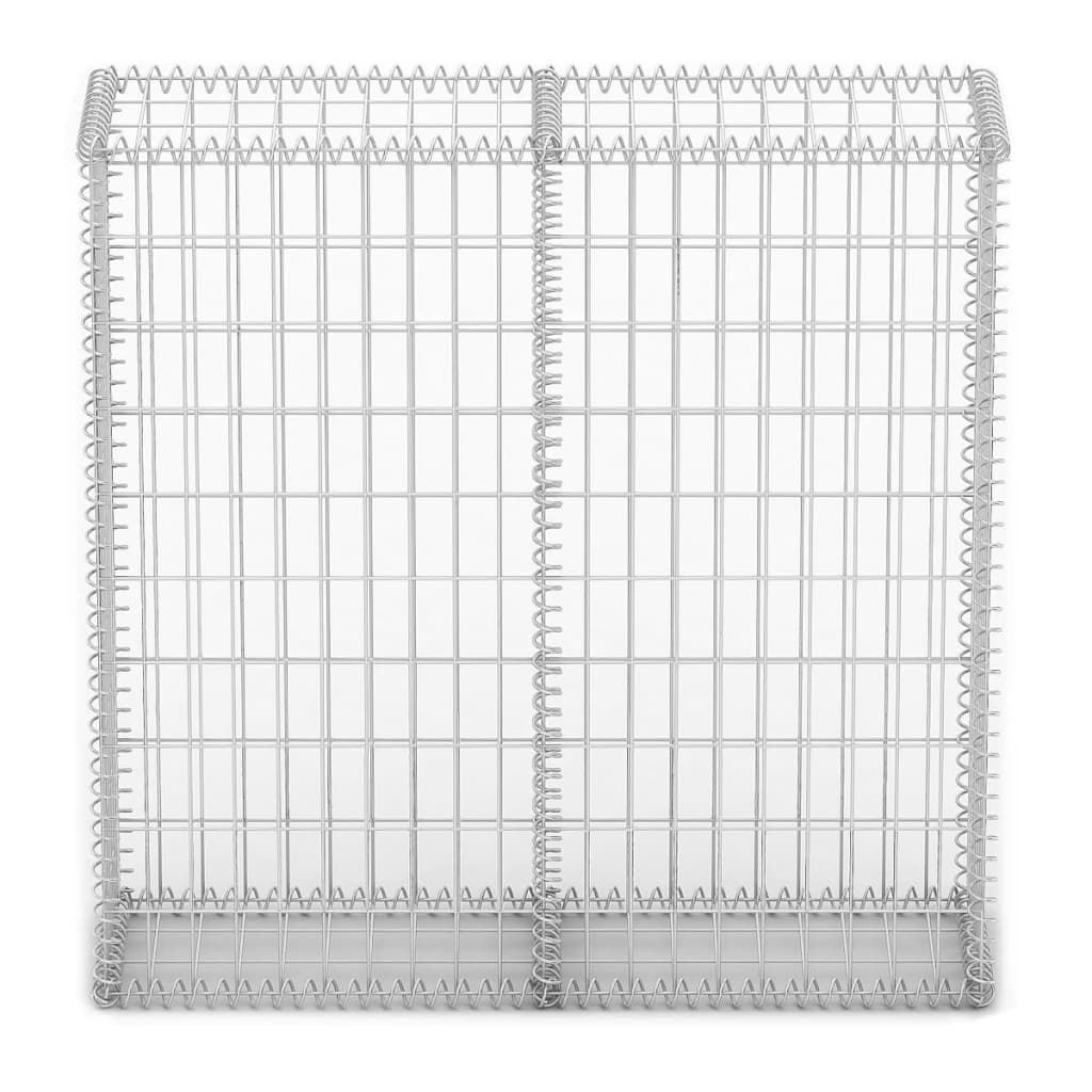 Vidaxl schanskorf met deksels 100x100x30 cm gegalvaniseerd draad