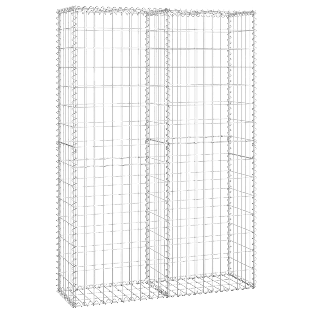 Vidaxl schanskorf met deksels 150x100x30 cm gegalvaniseerd draad