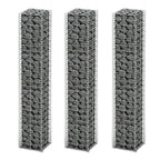 Vidaxl 3-delige schanskorfset 25x25x150 cm gegalvaniseerd draad